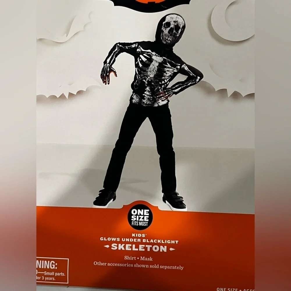 HALLOWEEN 💀Kids Skeleton Zombie Costume - Black & White